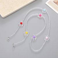 Sweet Star Smiley Face Flower Arylic Beaded Mobile Phone Chain main image 3