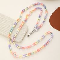 Sweet Simple Style Round Flower Bow Knot Arylic Beaded Mobile Phone Chain main image 3