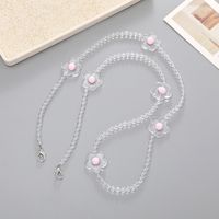 Sweet Star Smiley Face Flower Arylic Beaded Mobile Phone Chain sku image 1