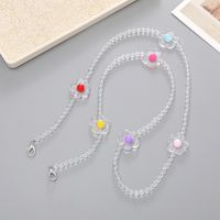 Sweet Star Smiley Face Flower Arylic Beaded Mobile Phone Chain sku image 2