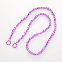 Simple Style Round Arylic Beaded Mobile Phone Chain main image 5