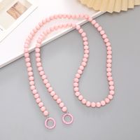 Simple Style Round Arylic Beaded Mobile Phone Chain sku image 3