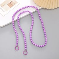 Simple Style Round Arylic Beaded Mobile Phone Chain sku image 5