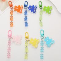 Cute Simple Style Bear Arylic Chain Bag Pendant Keychain main image 1