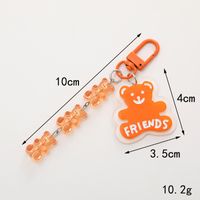 Cute Simple Style Bear Arylic Chain Bag Pendant Keychain main image 2