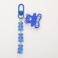 Cute Simple Style Bear Arylic Chain Bag Pendant Keychain main image 5