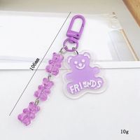 Cute Simple Style Bear Arylic Chain Bag Pendant Keychain sku image 1