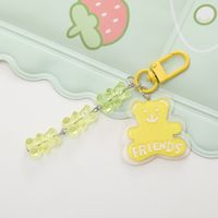 Cute Simple Style Bear Arylic Chain Bag Pendant Keychain sku image 3