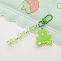 Cute Simple Style Bear Arylic Chain Bag Pendant Keychain sku image 5