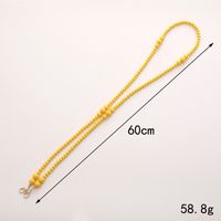 Simple Style Solid Color Bow Knot Arylic Nylon Beaded Mobile Phone Chain main image 2