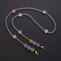 Simple Style Solid Color Bow Knot Arylic Nylon Beaded Mobile Phone Chain main image 4