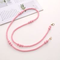 Simple Style Solid Color Bow Knot Arylic Nylon Beaded Mobile Phone Chain sku image 1