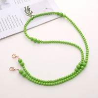 Simple Style Solid Color Bow Knot Arylic Nylon Beaded Mobile Phone Chain sku image 2