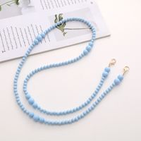 Simple Style Solid Color Bow Knot Arylic Nylon Beaded Mobile Phone Chain sku image 3