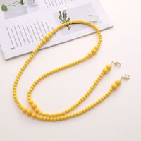 Simple Style Solid Color Bow Knot Arylic Nylon Beaded Mobile Phone Chain sku image 5