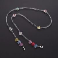 Simple Style Solid Color Bow Knot Arylic Nylon Beaded Mobile Phone Chain sku image 12