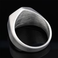 Hip-Hop Streetwear Solid Color 304 Stainless Steel Carving Men's Rings main image 5