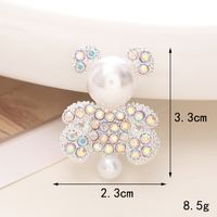 1 Pièce 23*35mm 30*42mm 33*42mm Alliage Strass Ours DIY Accessoires main image 3