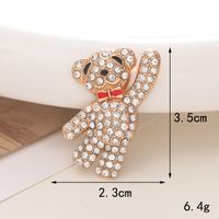 1 Piece 23*35mm 30*42mm 33*42mm Alloy Rhinestones Bear DIY Accessories sku image 3