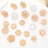 1 Piece 40*40mm 48*48mm 5*45mm Alloy Rhinestones Pearl Flower DIY Accessories main image 4