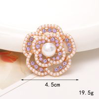 1 Piece 40*40mm 48*48mm 5*45mm Alloy Rhinestones Pearl Flower DIY Accessories sku image 5