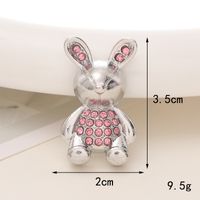 1 Piece 20*35mm 25*48mm 55*45mm Alloy Rhinestones Rabbit Heart Shape Crown Polished DIY Accessories sku image 5