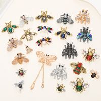 1 Pièce 18*23mm 43*30mm 46*35mm Alliage Strass Perle Abeille Brillant Pendentif main image 1