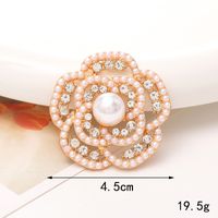 1 Piece 40*40mm 48*48mm 5*45mm Alloy Rhinestones Pearl Flower DIY Accessories sku image 7