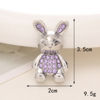 1 Piece 20*35mm 25*48mm 55*45mm Alloy Rhinestones Rabbit Heart Shape Crown Polished DIY Accessories sku image 6