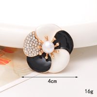 1 Pièce 40*40mm 48*48mm 5*45mm Alliage Strass Perle Fleur DIY Accessoires sku image 2