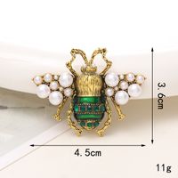 1 Piece 18 * 23mm 43*30mm 46*35mm Alloy Rhinestones Pearl Bee Polished Pendant main image 3