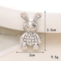 1 Piece 20*35mm 25*48mm 55*45mm Alloy Rhinestones Rabbit Heart Shape Crown Polished DIY Accessories sku image 12