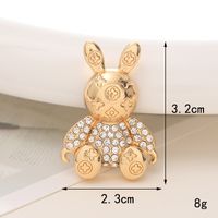 1 Piece 20*35mm 25*48mm 55*45mm Alloy Rhinestones Rabbit Heart Shape Crown Polished DIY Accessories sku image 13