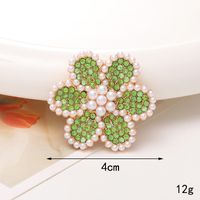 1 Piece 40*40mm 48*48mm 5*45mm Alloy Rhinestones Pearl Flower DIY Accessories sku image 10