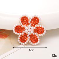 1 Piece 40*40mm 48*48mm 5*45mm Alloy Rhinestones Pearl Flower DIY Accessories sku image 13