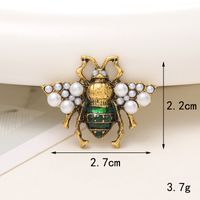 1 Piece 18 * 23mm 43*30mm 46*35mm Alloy Rhinestones Pearl Bee Polished Pendant sku image 3