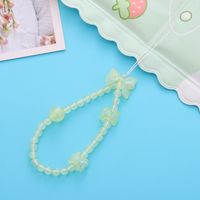 Cute Simple Style Clouds Arylic Nylon Metal Button Beaded Mobile Phone Chain sku image 5