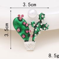 1 Pièce 27*40mm 33*57mm 35*35mm Alliage De Zinc Strass Perle Cactus Brillant DIY Accessoires main image 3