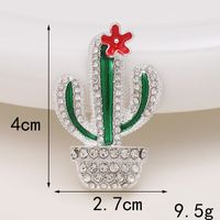 1 Pièce 27*40mm 33*57mm 35*35mm Alliage De Zinc Strass Perle Cactus Brillant DIY Accessoires sku image 3