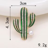 1 Piece 27*40mm 33*57mm 35*35mm Zinc Alloy Rhinestones Pearl Cactus Polished DIY Accessories sku image 9