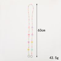 Cute Heart Shape Flower Butterfly Arylic Beaded Stoving Varnish Mobile Phone Chain main image 2