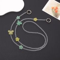 Cute Heart Shape Flower Butterfly Arylic Beaded Stoving Varnish Mobile Phone Chain main image 4