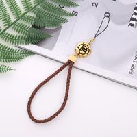 Elegant Sweet Flower Pu Leather Alloy Plating Mobile Phone Chain main image 4