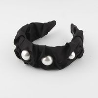 Women's Retro Floral Plastic Inlay Pearl Hair Band sku image 1