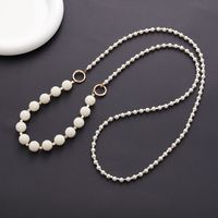 Sweet Simple Style Round Beaded Beaded Stoving Varnish Mobile Phone Chain main image 3