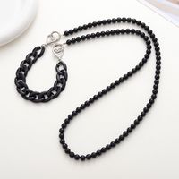 Sweet Simple Style Round Beaded Beaded Stoving Varnish Mobile Phone Chain sku image 3