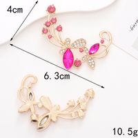 1 Pièce 63*40mm Métal Strass Fleur Brillant DIY Accessoires main image 2