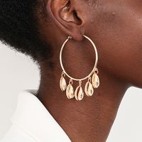 1 Pair Simple Style Classic Style Shell Alloy Earrings main image 1