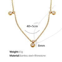 Titanium Steel 18K Gold Plated Simple Style Plating Circle Lines Necklace sku image 1