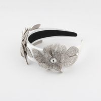 Frau Einfacher Stil Blume Kunststoff Strass Stricken Haarband sku image 1